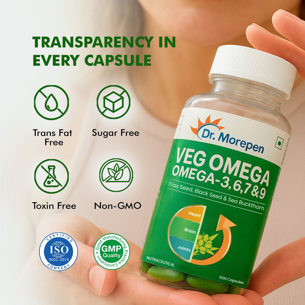 Dr. Morepen Veg-Omega Veg Capsules | Grocsy