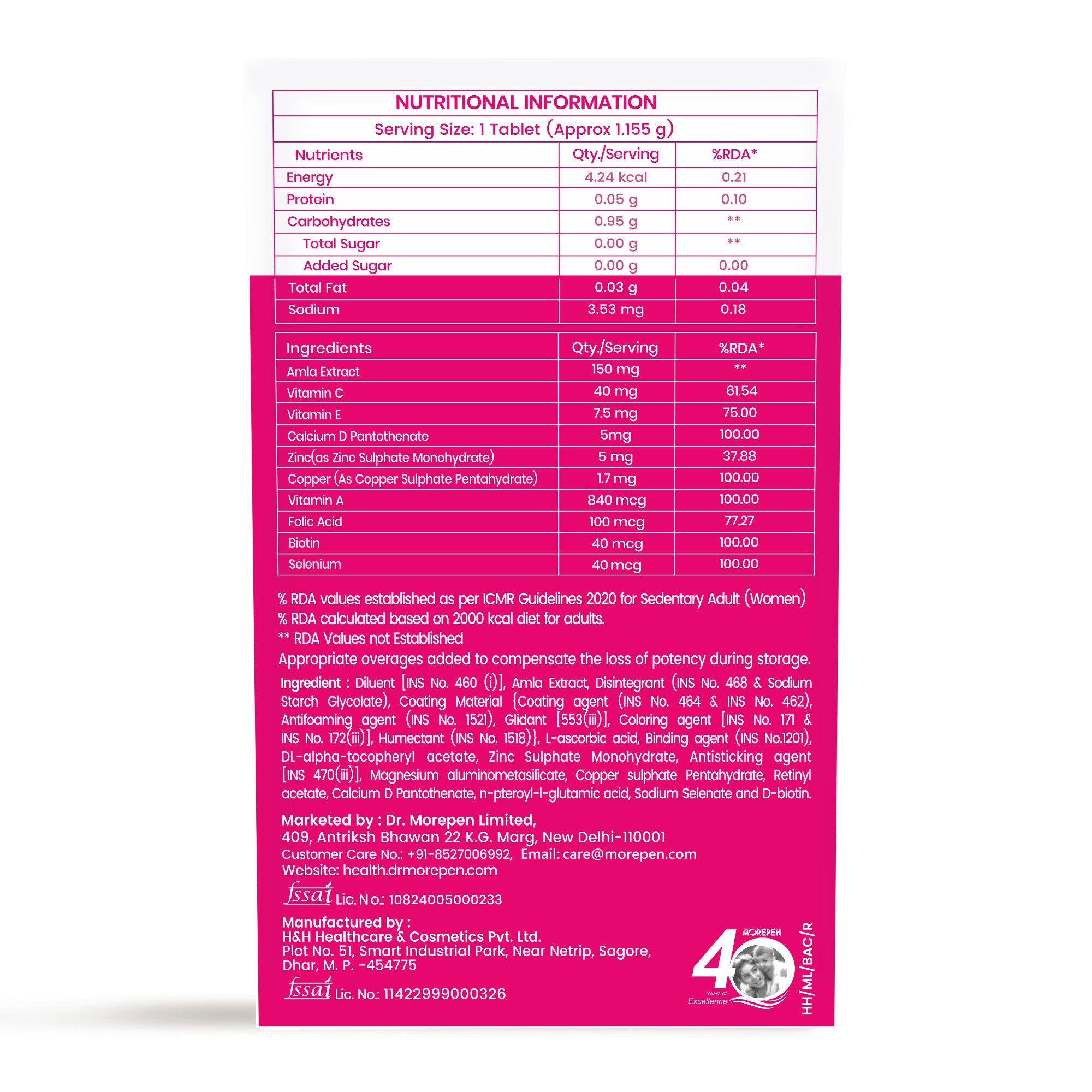 Dr. Morepen Biotin Plus Tablets | Grocsy