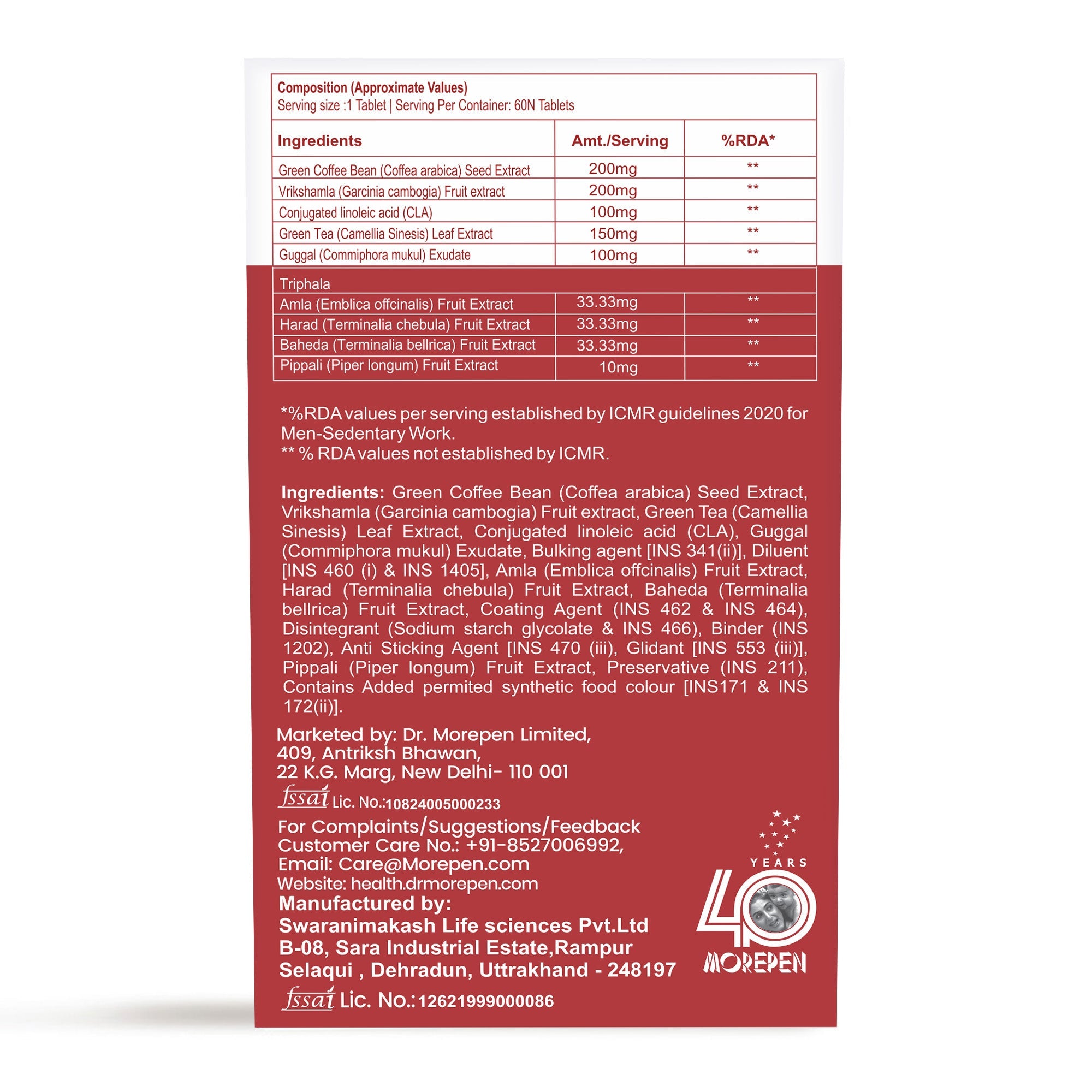 Dr. Morepen Fat Burner Tablets | Grocsy