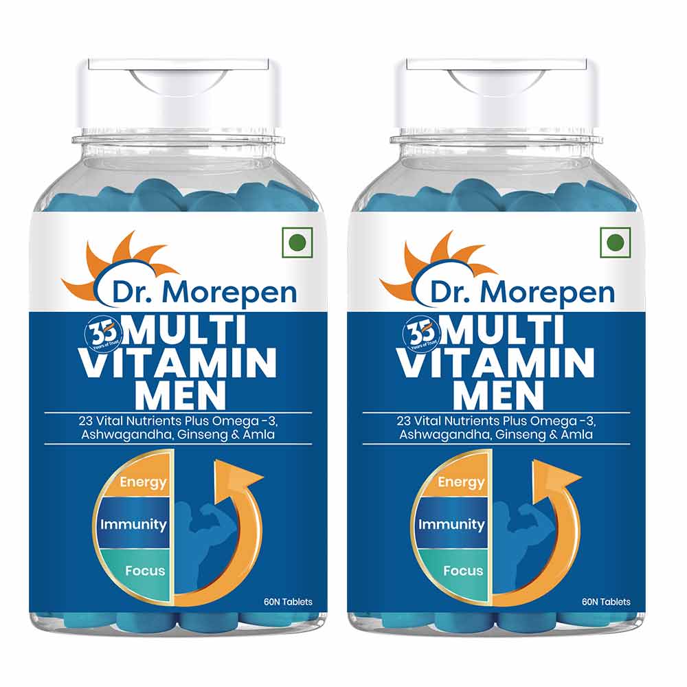 Dr. Morepen Multivitamins For Men With Omega 3 & Herbs | Grocsy