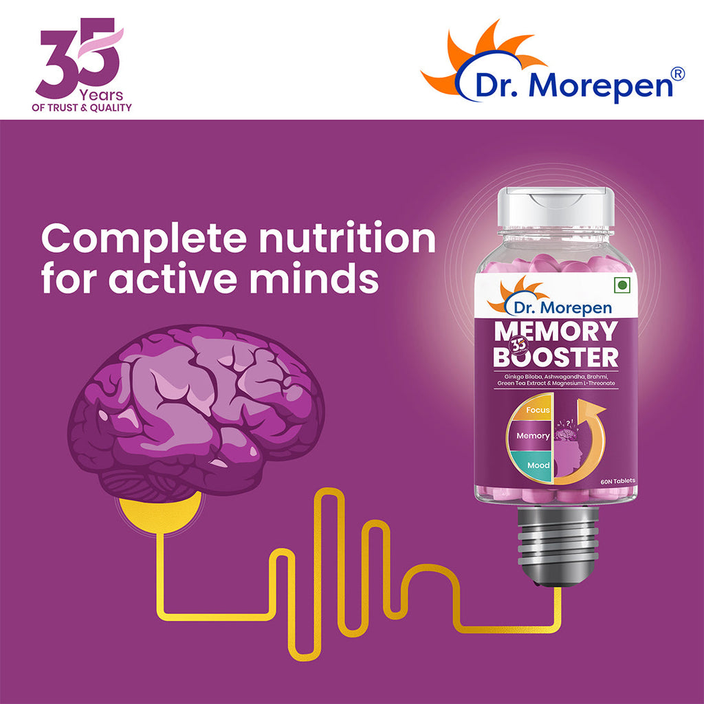 Dr. Morepen Memory Focus & Mood Tablets | Grocsy
