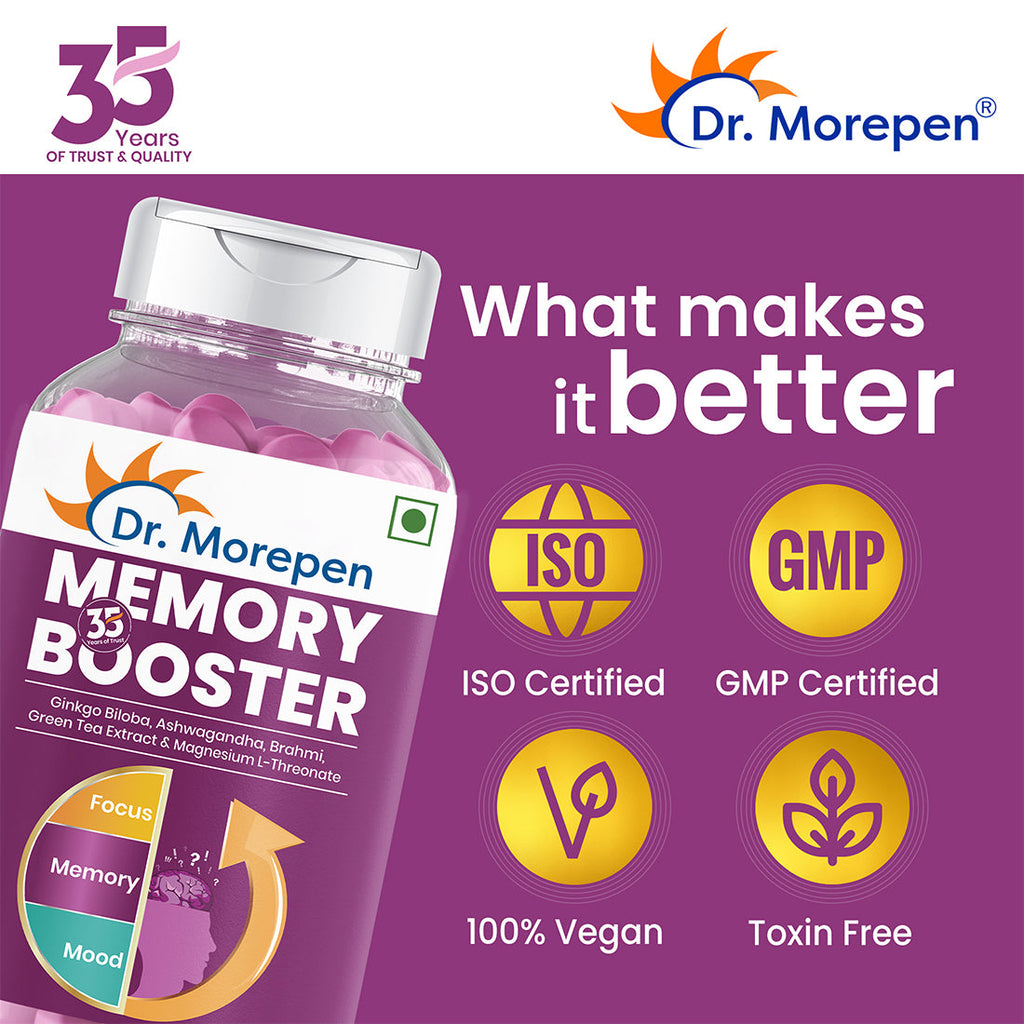 Dr. Morepen Memory Focus & Mood Tablets | Grocsy
