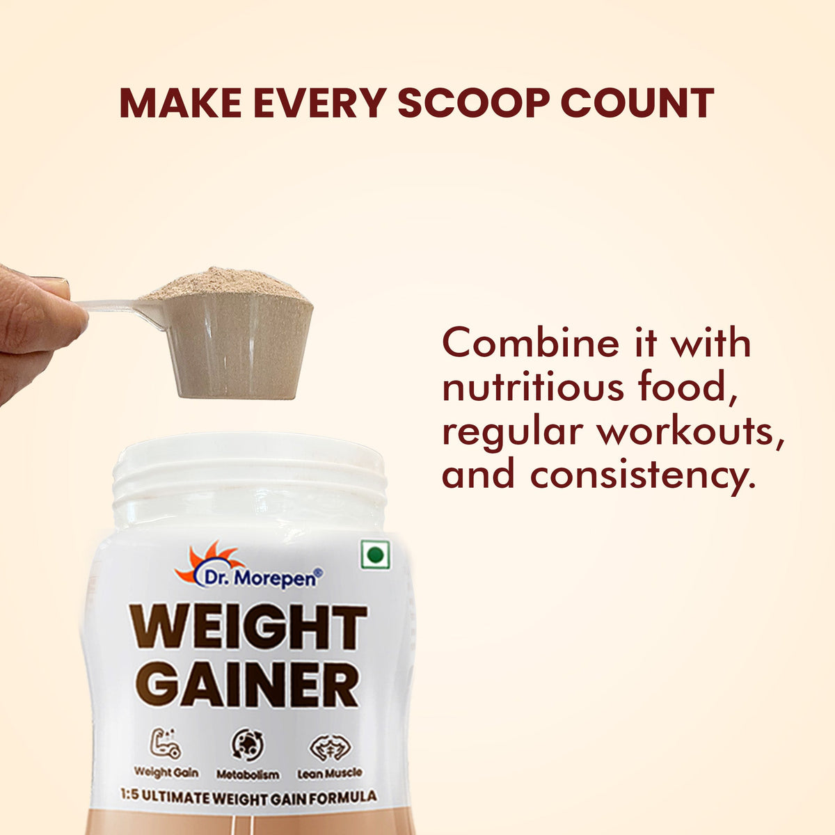 Dr. Morepen Weight Gainer - Chocolate Flavor | Grocsy