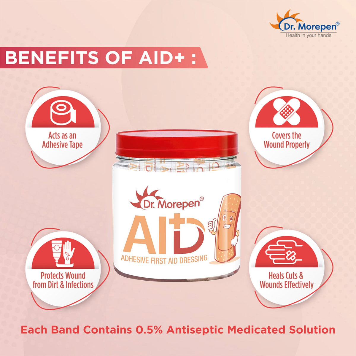 Dr. Morepen AID ?Band-Aid Adhesive | Grocsy