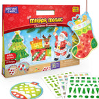 Imagimake Mirror Mosaic Christmas Kids Art Set | DIY Craft Kit | Foil Stickers for Kids | Birthday Gift for Girls and Boys Ages 3,4,5,6,7,8 | Christmas Toys for Girls Age 4,5,6,7,8 | Grocsy