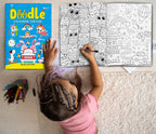 Doodle Colouring For Kids - Blue Edition : Kids Colouring Book, Colouring Book For Toddlers, Fun Learning Colouring Book, Colouring Book For Young Learners | Grocsy
