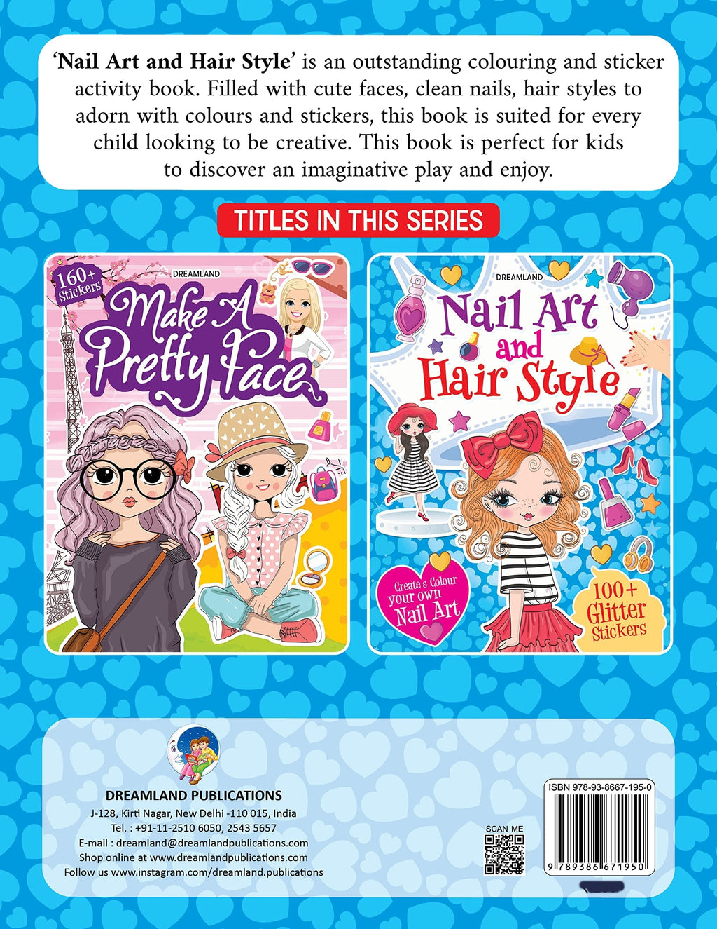 Dreamland Nail Art and Hair Style- Create and Colour Your Own Nail Art with 150 Glitter Stickers | Grocsy