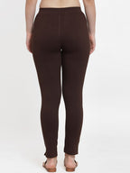 TAG 7 Women Olive Green & Brown Pack of 2 Leggings | Grocsy