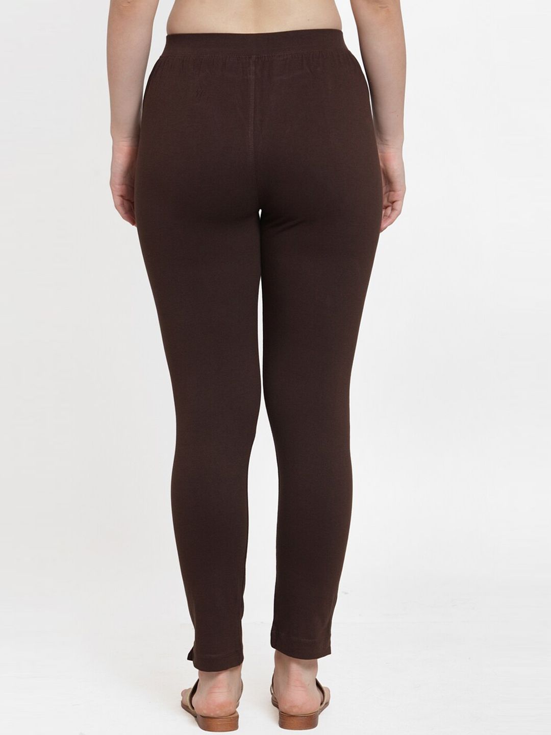 TAG 7 Women Olive Green & Brown Pack of 2 Leggings | Grocsy