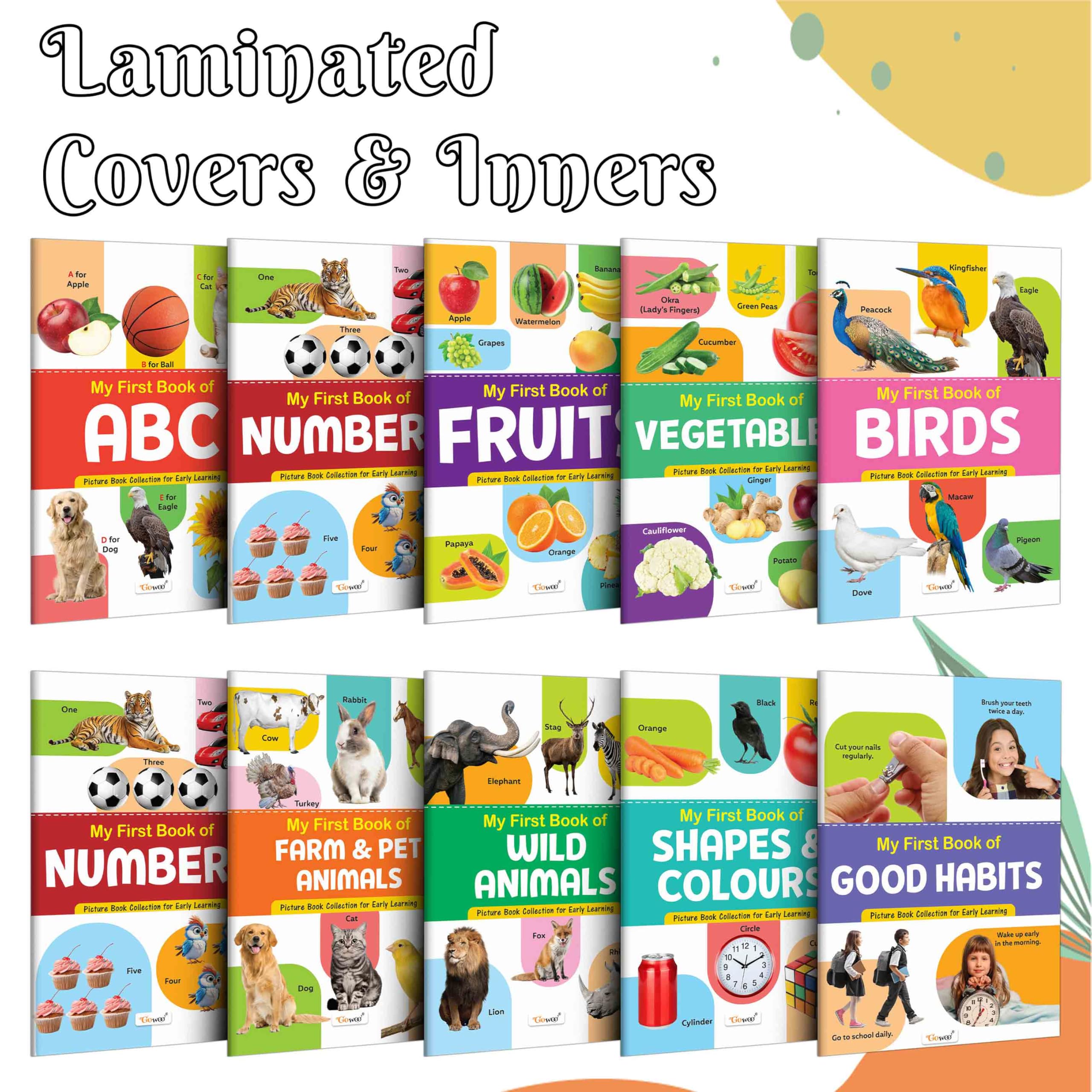 My First Picture Book Collection For Early Learning : Books For Children, Learning Picture Library For Kids, Toddler Book, Early Learning Book With 10 Topics | Grocsy