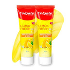 Colgate Lemon Fresh Gel Toothpaste, Fights Yellowness of Teeth, Freshens Breath 120gm/4.3 Oz (240g (120g x 2)) | Grocsy