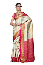Mimosa Women's Kanchipuram Art Silk Saree With Unstitched Blouse Piece | Grocsy