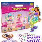 Imagimake Mirror Mosaic Princess & Unicorn Kids Art Set | DIY Craft Kit | Foil Stickers for Kids | Birthday Gift for Girls and Boys Ages 3,4,5,6,7,8 | 3 Year Old Girl Gifts | Grocsy