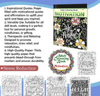 Motivation - Adult Colouring Book : Fun Colouring For Kids And Adults, Creative Coloring Book, Mindfulness Coloring Book, Relaxing Coloring Book | Grocsy
