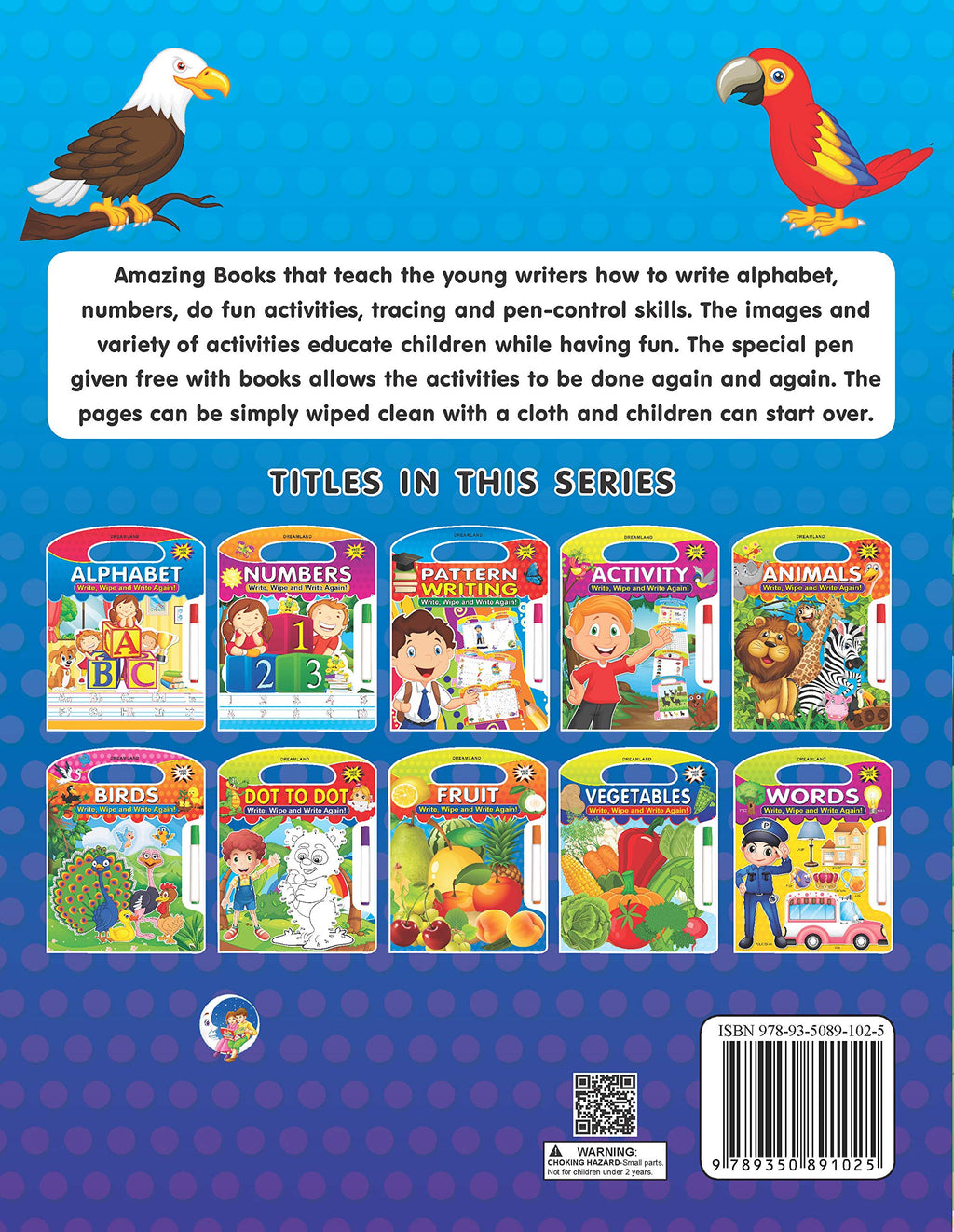 Dreamland Write and Wipe Book - Birds | Grocsy