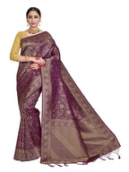 Vardha Women'S Kanchipuram Raw Silk Saree With Unstitched Blouse Piece | Grocsy