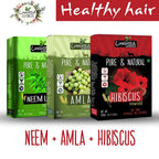 Luxura Sciences Natural Hair Care for Healthy Hair Regular - Neem + Amla + Hibiscus | Grocsy