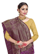 Vardha Women'S Kanchipuram Raw Silk Saree With Unstitched Blouse Piece | Grocsy