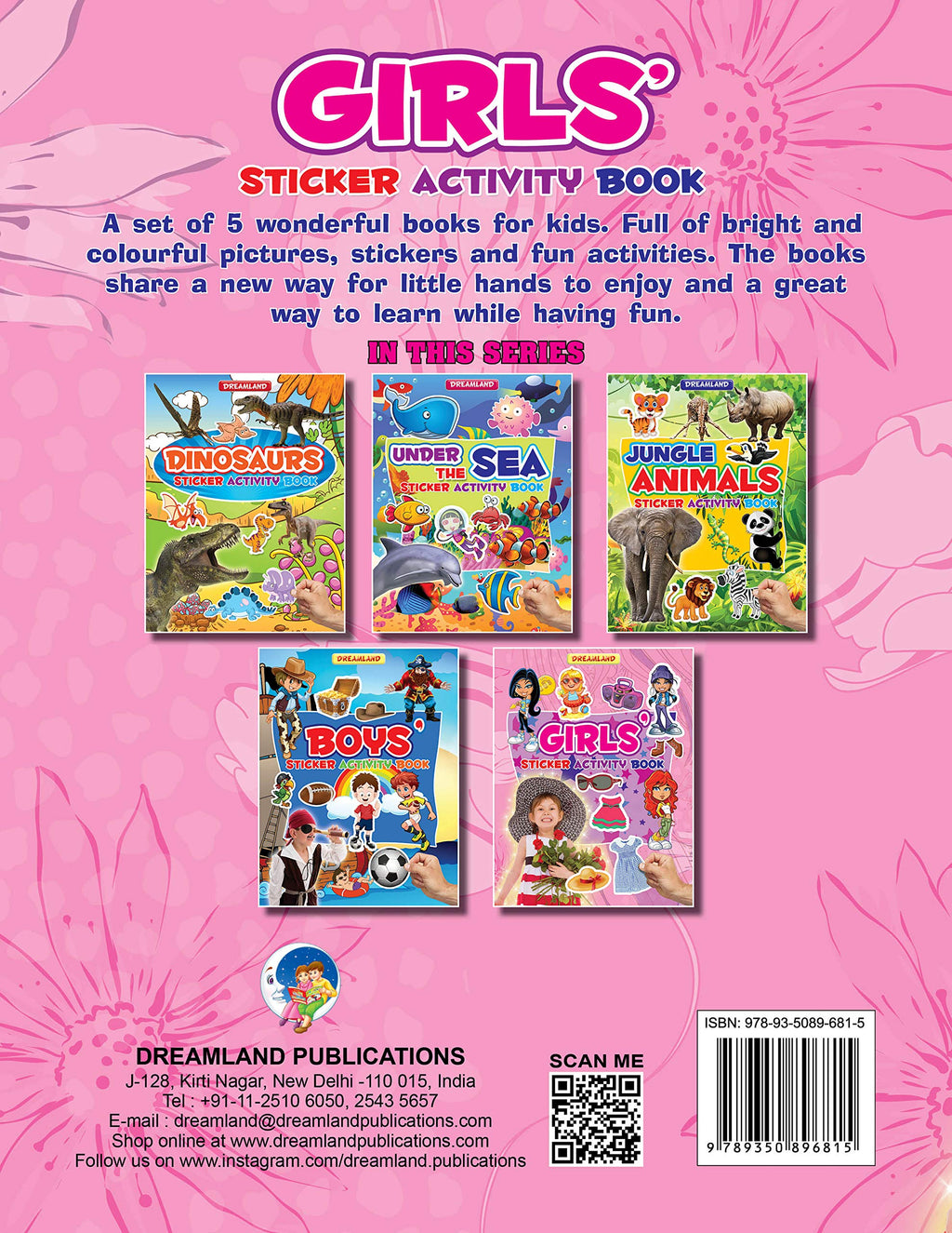 Dreamland Sticker Activity Book - Girls | Grocsy
