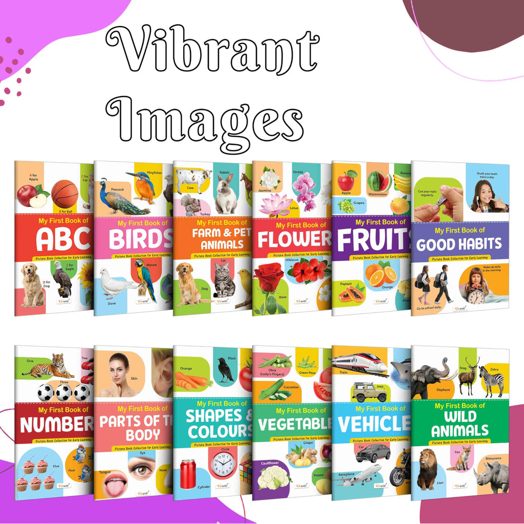 My First Picture Book Collection For Early Learning : Books For Children, Learning Picture Library For Kids, Toddler Book, Early Learning Book With 12 Topics | Grocsy