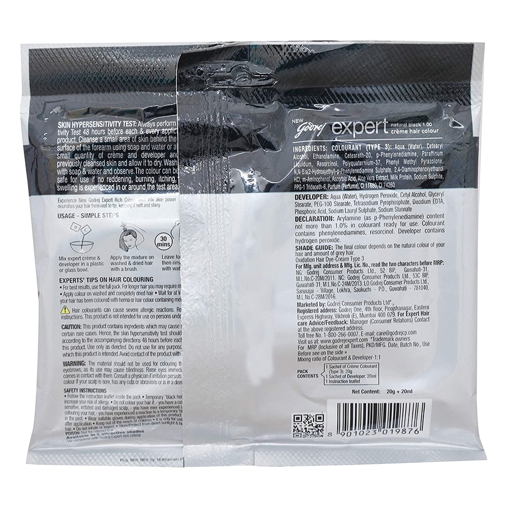 Godrej Expert Rich Creme Hair Natural Black Colour | Grocsy