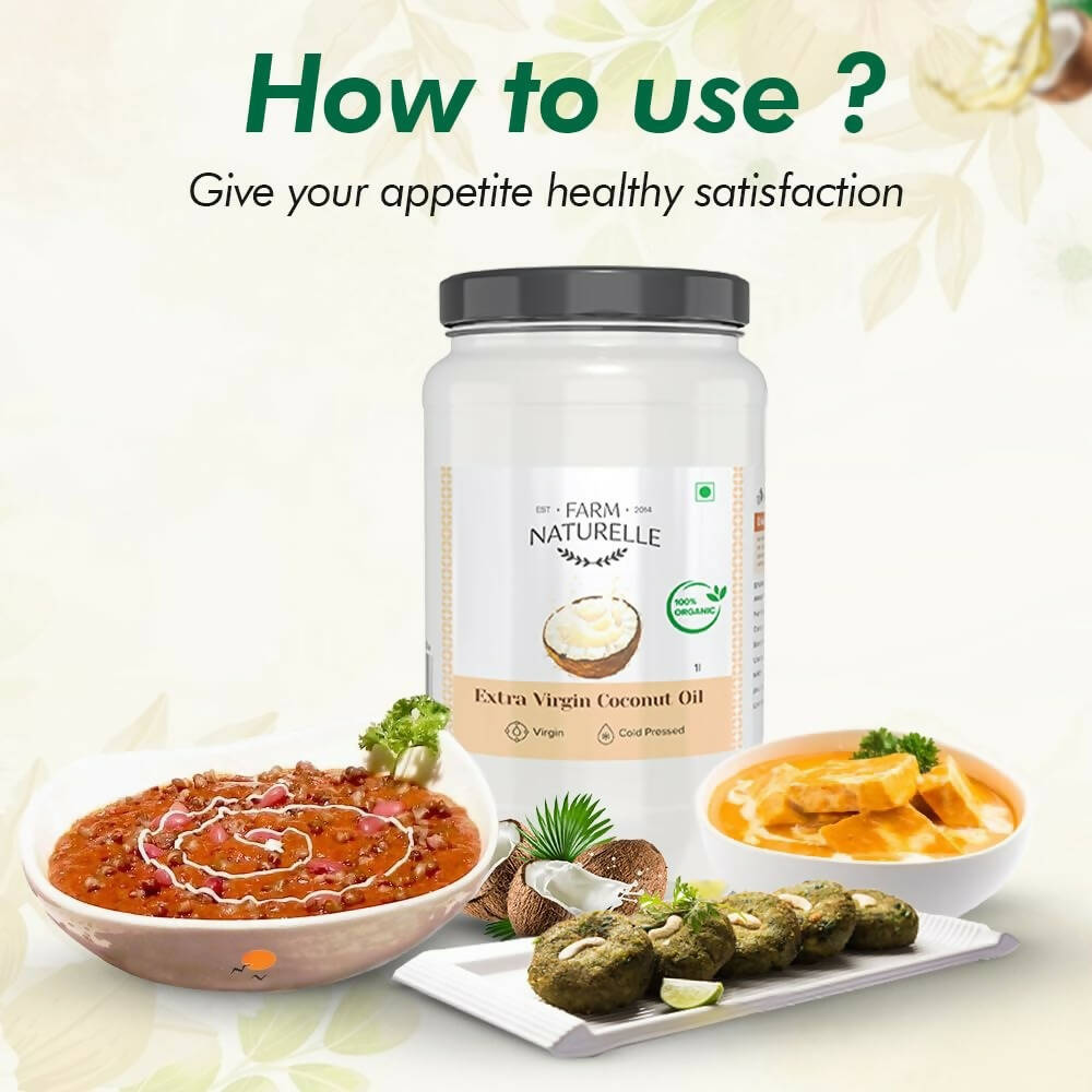 Farm Naturelle 100% Pure Organic Extra-Virgin Cold Pressed Coconut Oil | Grocsy