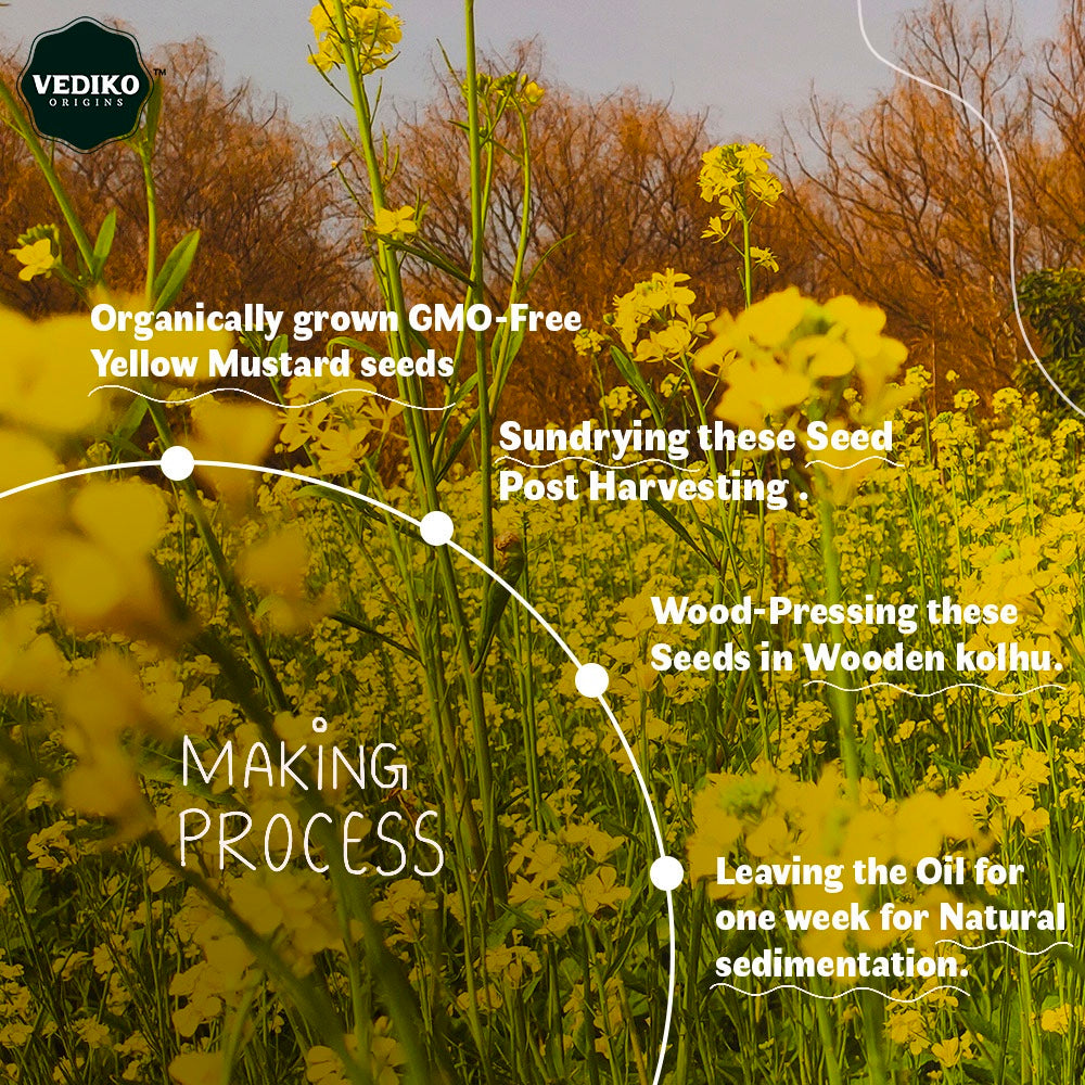 Vediko Origins Yellow Mustard Oil | Grocsy