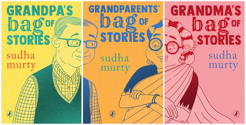 A Bagful of Stories: A Gift Edition Boxset of Grandma’s, Grandpa’s and Grandparents’ Bag of Stories by Sudha Murty | Grocsy