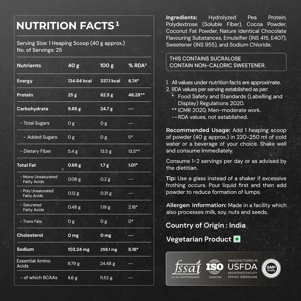 NUTRABAY Gold Hydrolyzed Pea Protein Powder - Rich Chocolate Crème | Grocsy