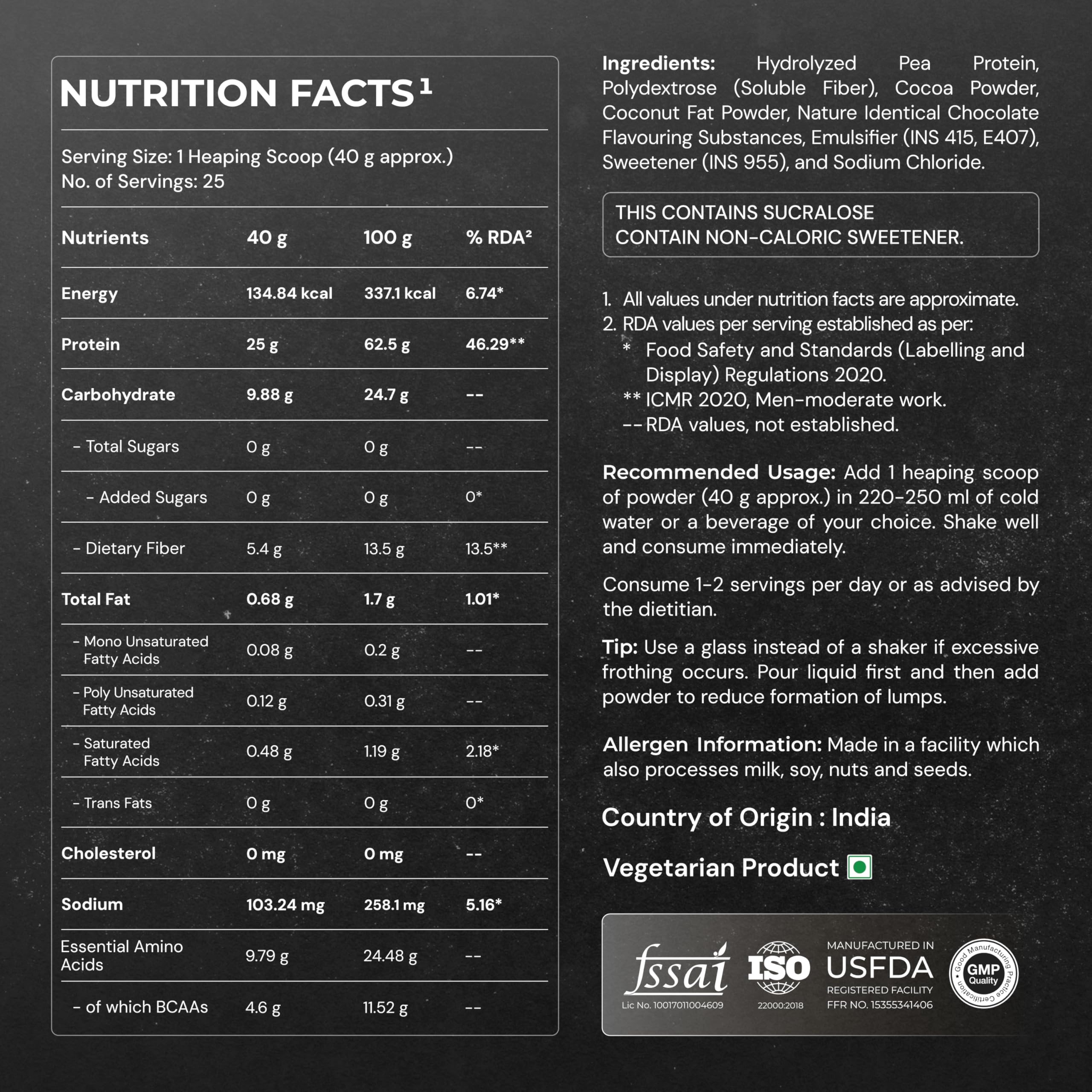 NUTRABAY Gold Hydrolyzed Pea Protein Powder - Rich Chocolate Crème | Grocsy