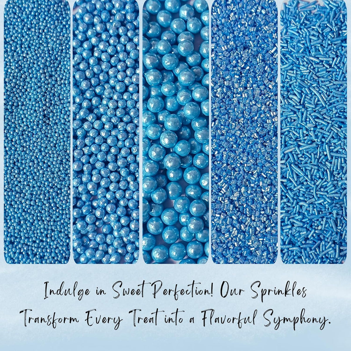 Confect Sprinkles for Cakes & Cupcakes Decoration | USP-9(Bright Blue) | Grocsy