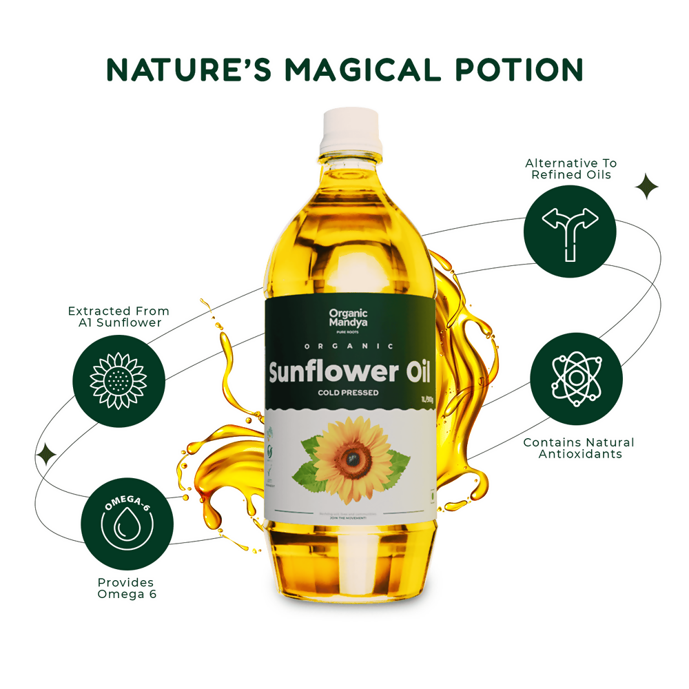 Organic Mandya Sunflower Oil - Cold Pressed | Grocsy