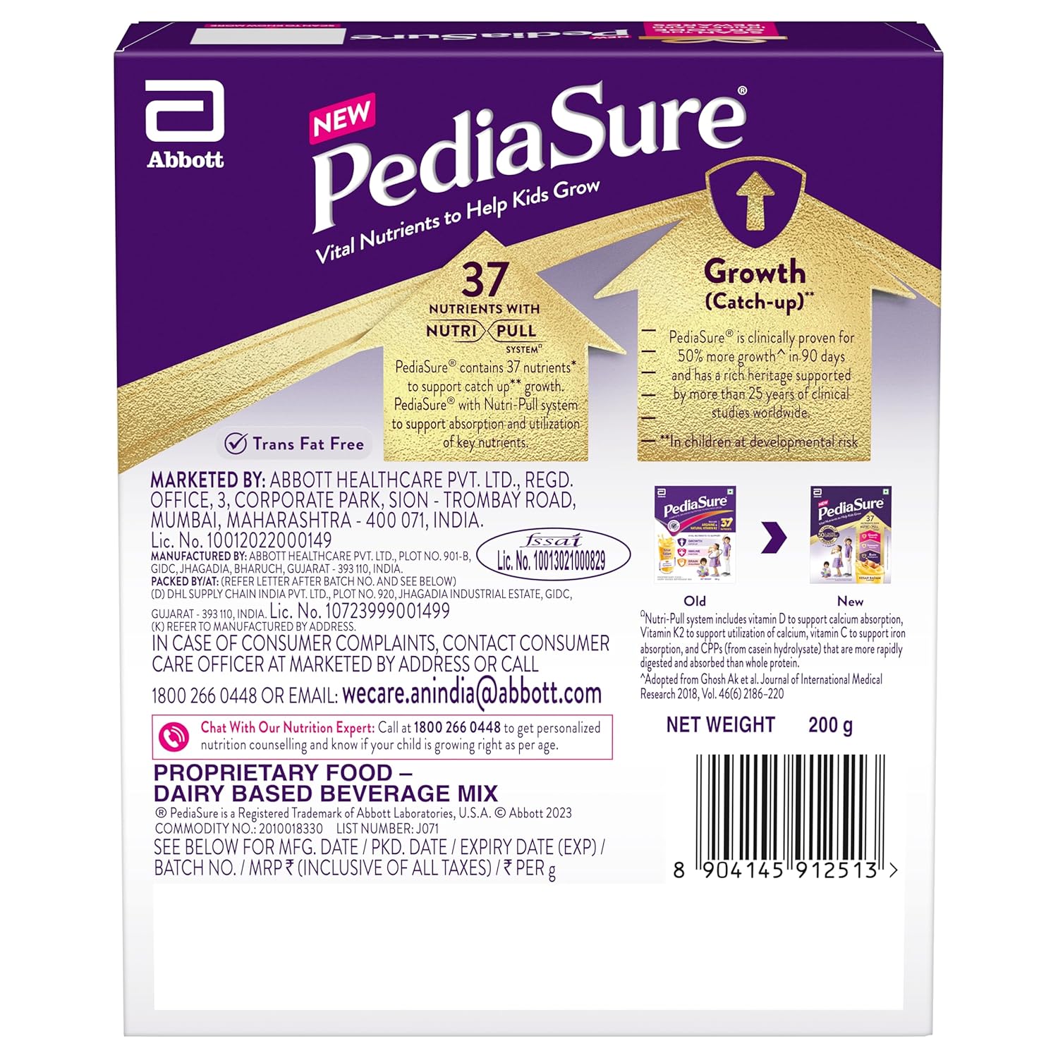 PediaSure Health and Nutrition Drink Powder for kids (Kesar Badam) | Grocsy