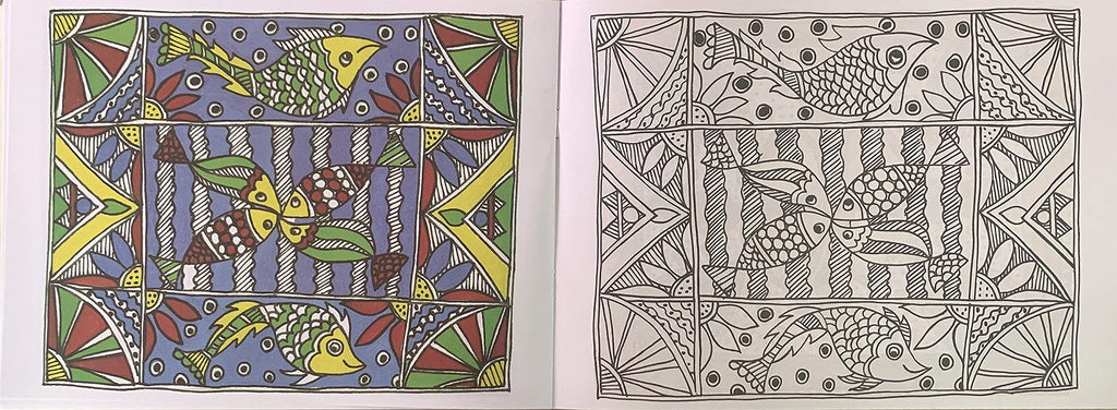 Scholars Hub Best Of Madhubani Art Paintings Book -Vol 1, Vol 2 (Set Of 2 Books) | 48 Pages | Grocsy