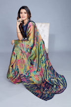 Mirchi Fashion Women's Chiffon Forest Designer Saree | Grocsy