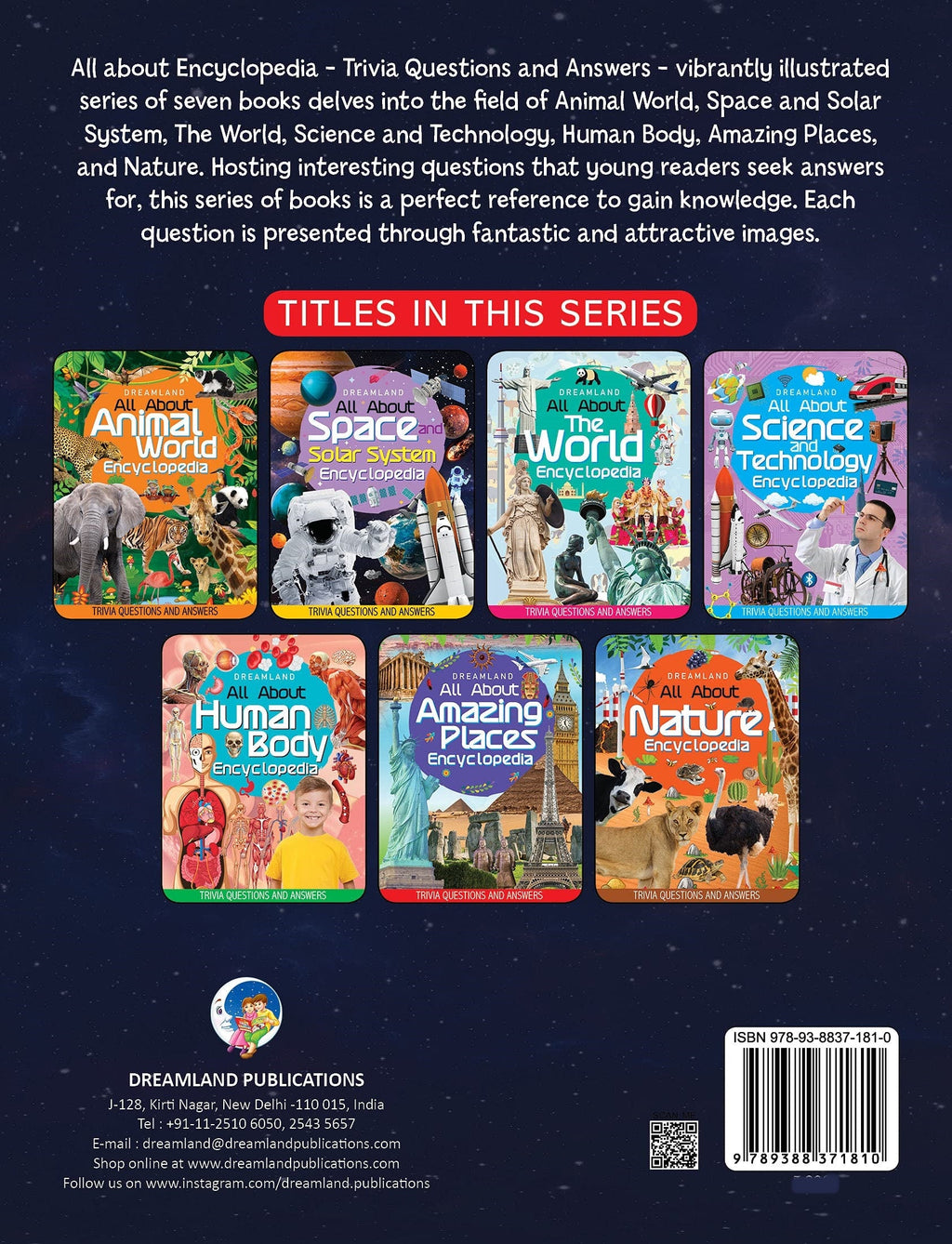 Dreamland Space and Solar System Encyclopedia for Children Age 5 - 15 Years- All About Trivia Questions and Answers | Grocsy