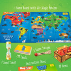 Imagimake Mapology Hidden Quest World Map Board Game | Magical Swipe & Reveal | Educational Toys for Ages 5-7 & 8-12 | Boys & Girls Toys Age 6-8 | Gifts for 10-Year-Old Boys | Grocsy