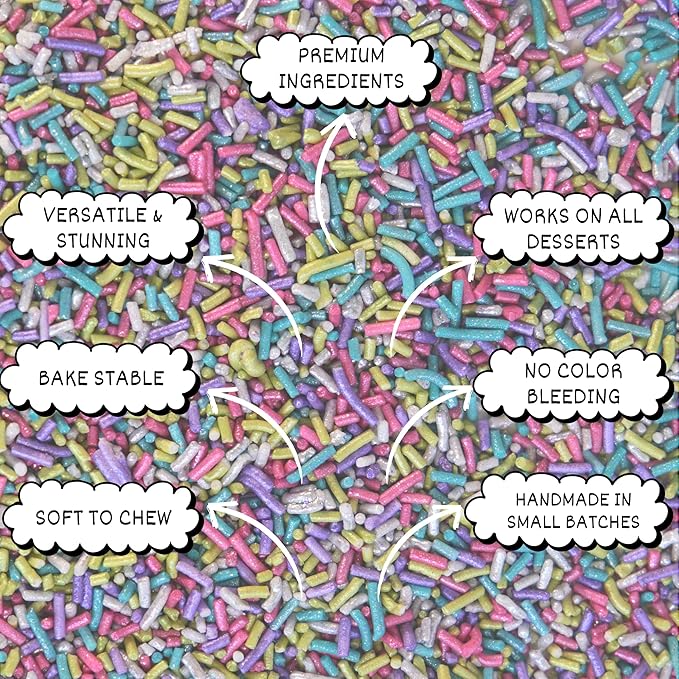 Confect Rainbow Sprinkles for Decoration 15 | Grocsy