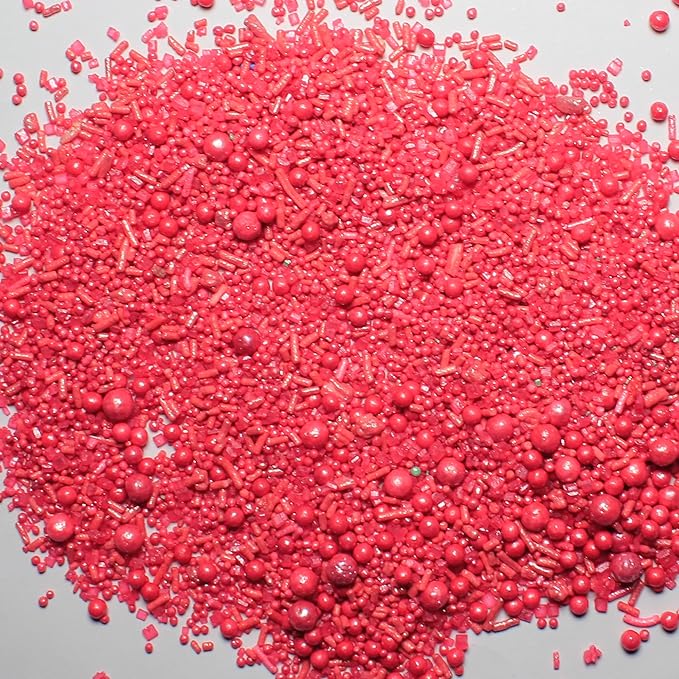 Confect Crimson Pink | Sprinkles Bottle for Decoration Bottle | Grocsy