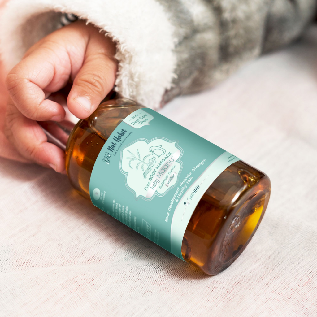 Nat Habit Balamool Sunthi Pure Baby Maah Baby Massage Oil | Grocsy
