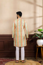 Multy Art Silk Digital Printed, Embroidery Work Kurta Set - Mahotsav | Grocsy