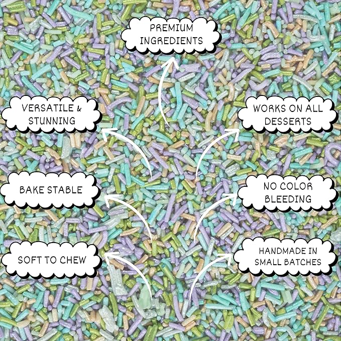 Confect Rainbow Sprinkles for Decoration 08 | Grocsy