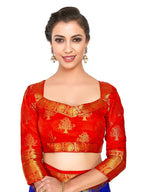 Mimosa Women's Kanchipuram Art Silk Saree With Un-Stitched Blouse | Grocsy