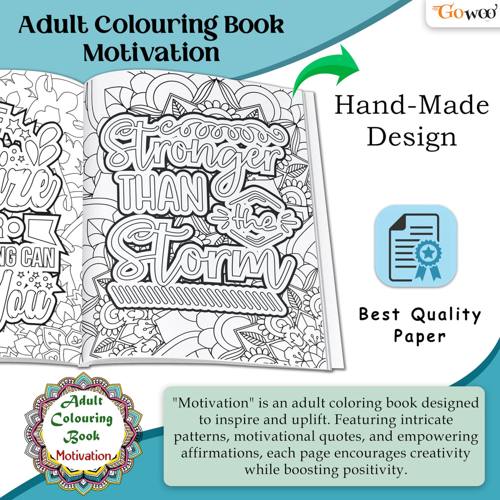 Motivation - Adult Colouring Book : Fun Colouring For Kids And Adults, Creative Coloring Book, Mindfulness Coloring Book, Relaxing Coloring Book | Grocsy