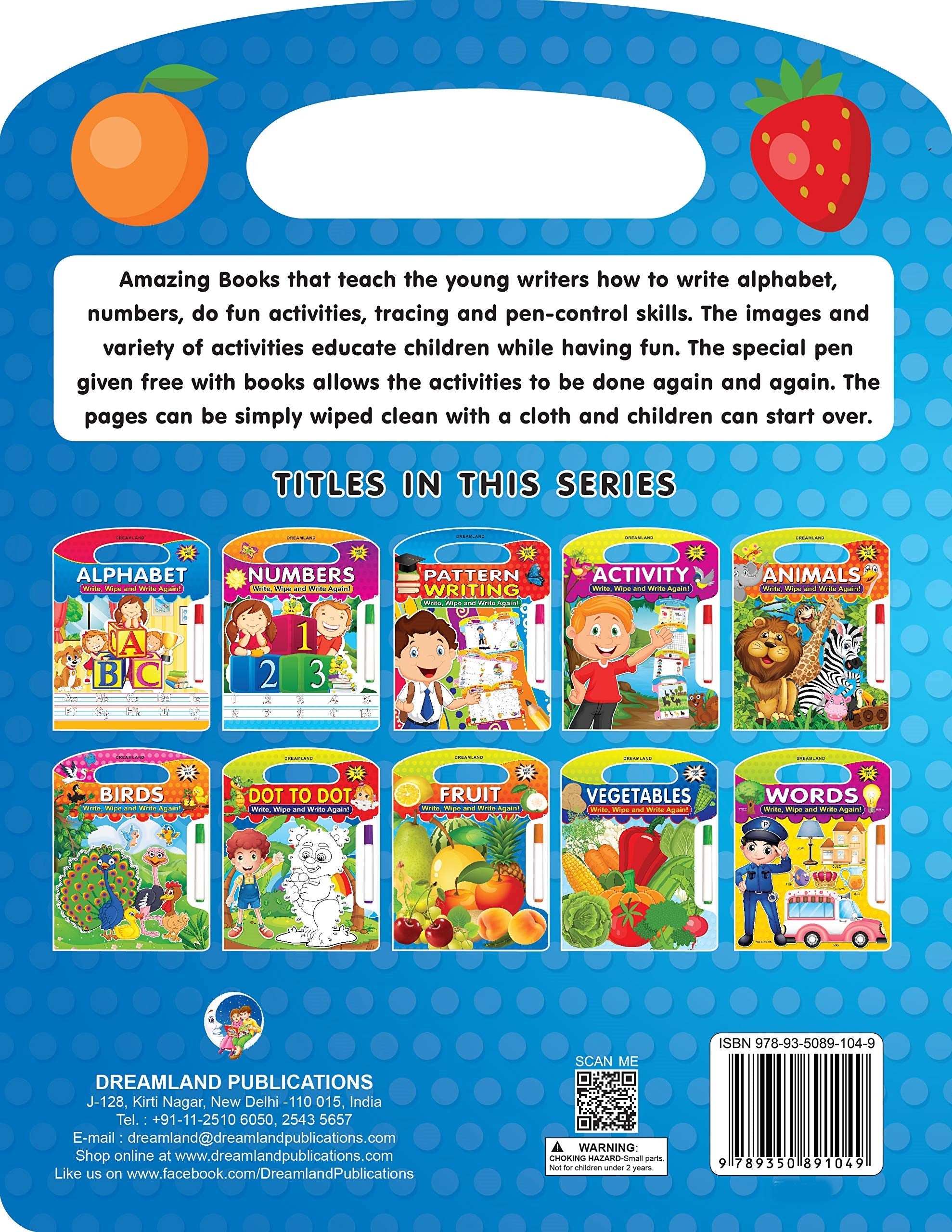 Dreamland Write and Wipe Book - Fruit | Grocsy