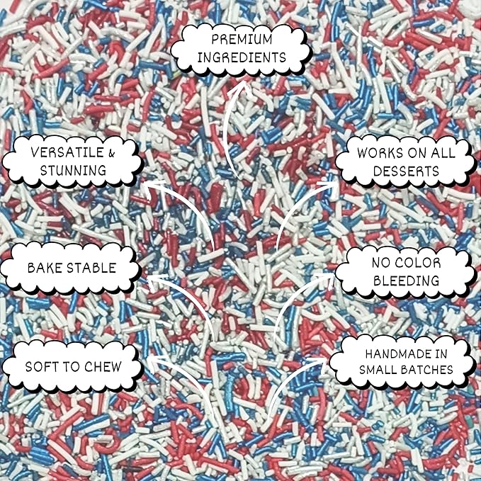 Confect Patriotic Sprinkles for Decoration 08 | Grocsy