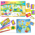 Imagimake Stamp Art Animal Kingdom | Crafts for Kids Ages 3-5 | Stamps with Easy Blending Pens | Arts and Crafts for Kids Ages 3-5 | Gifts for Toddlers | Gifts for Girls & Boys 3, 4, 5 Years | Grocsy