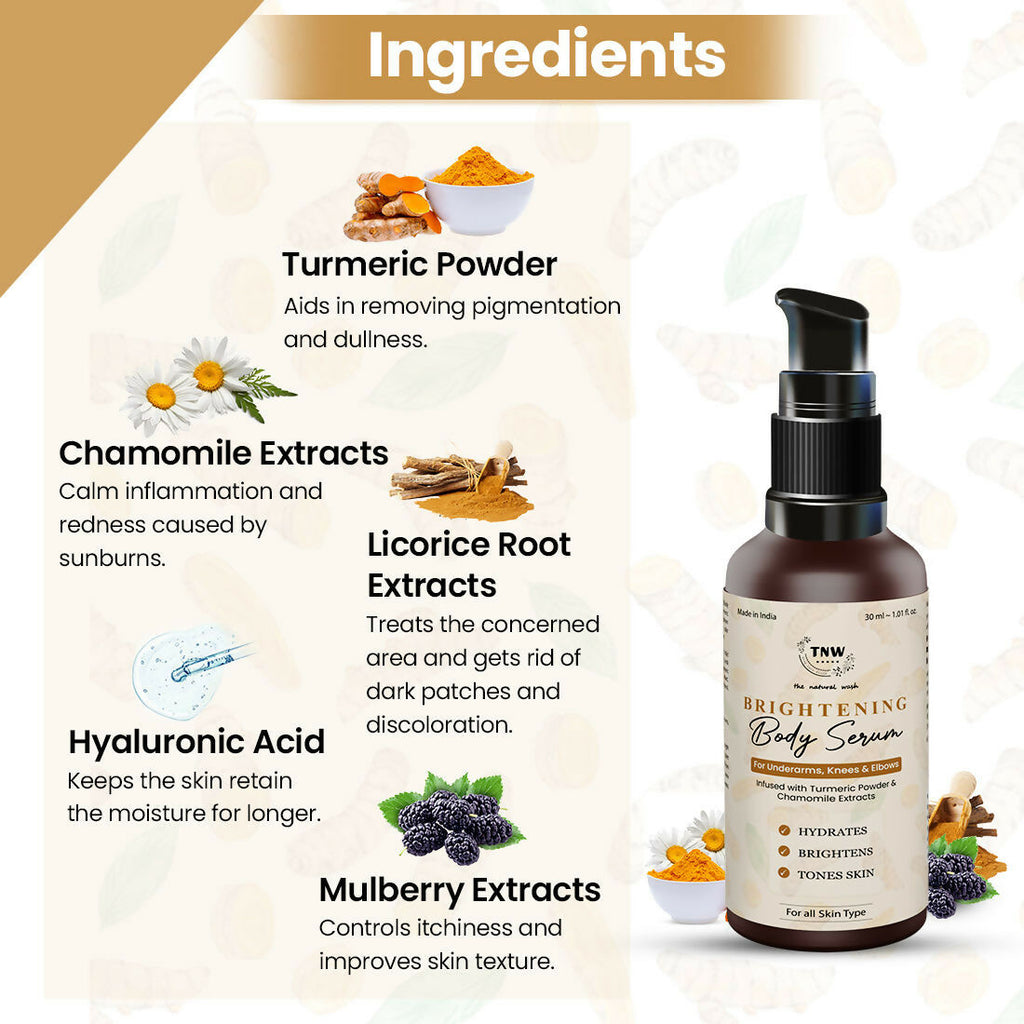 The Natural Wash Brightening Body Serum | Grocsy