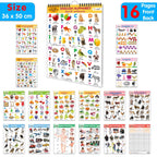 English-Marathi Chart For Kids (16 Charts ) 36 X 50 Cm - Children Spiral Wall Picture Chart | Grocsy