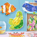 Imagimake Mirror Mosaic Ocean Theme Kids Art Set | DIY Craft Kit with Foil Stickers | Mosaic Kit for Kids | Birthday Gift for Boys and Girls Ages 3-8 | Toys for 4 Year Old Boys | Grocsy